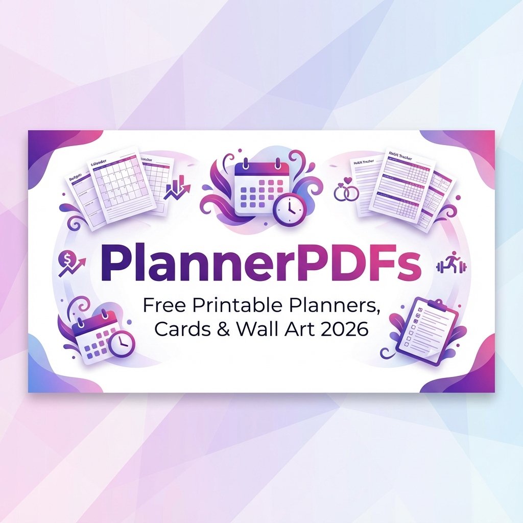 PlannerPDFs | Free Printable Planners, Cards & Wall Art 2026